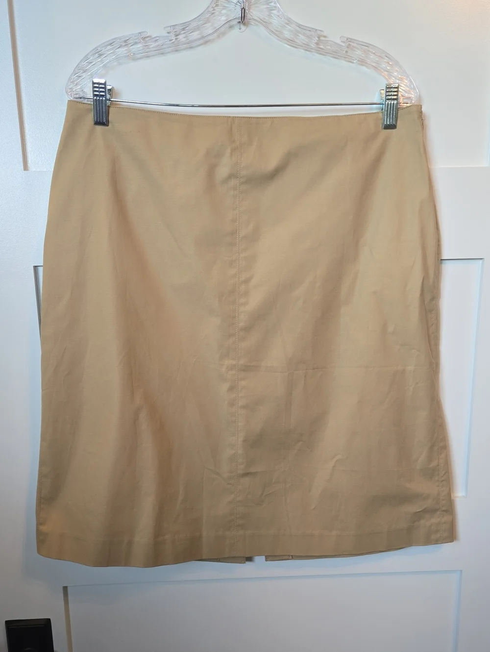 Ann Taylor Tan Pencil Skirt Size 14 NWT Cotton Stretch